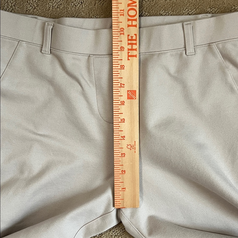 Quince Light Tan Ultra Stretch Ponte Dress Straight Leg Pant Chinos - Picture 4 of 9